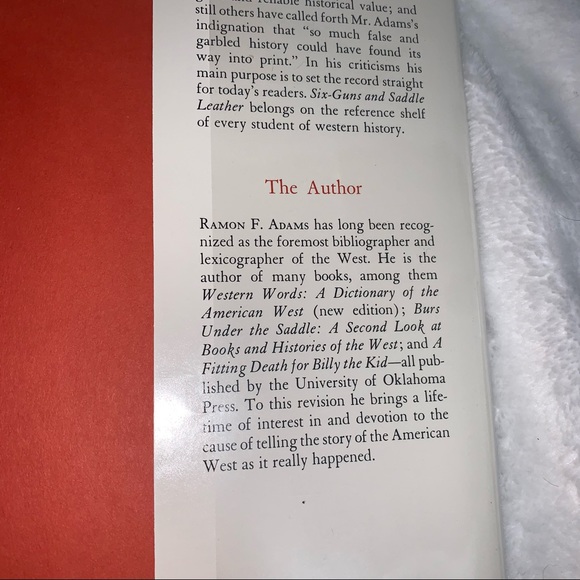 Six-Guns and Saddle Leather by Ramon F. Adams New Edition, revised 1969 book - Picture 5 of 16